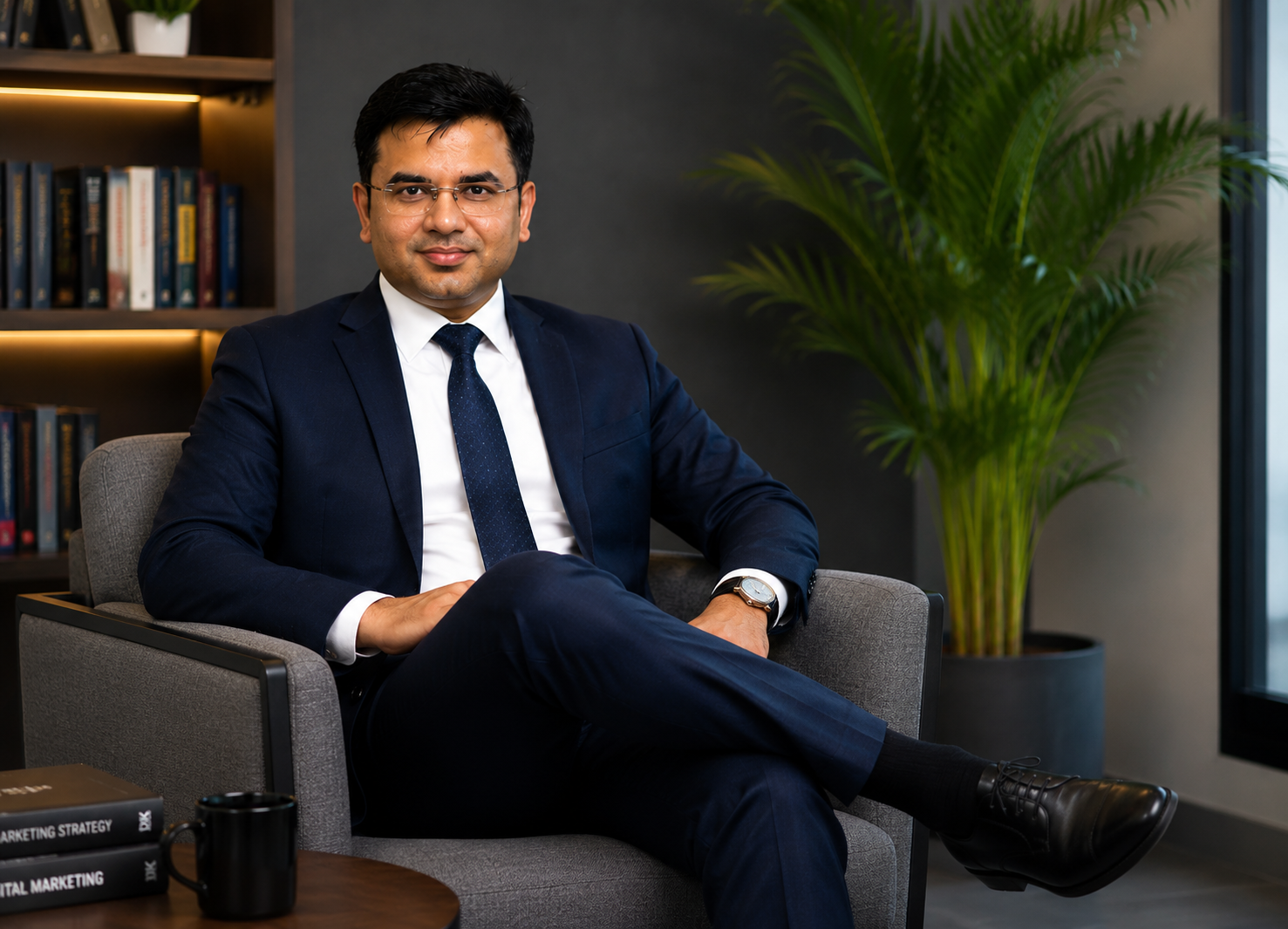 Dr. Rahul Goel sitting